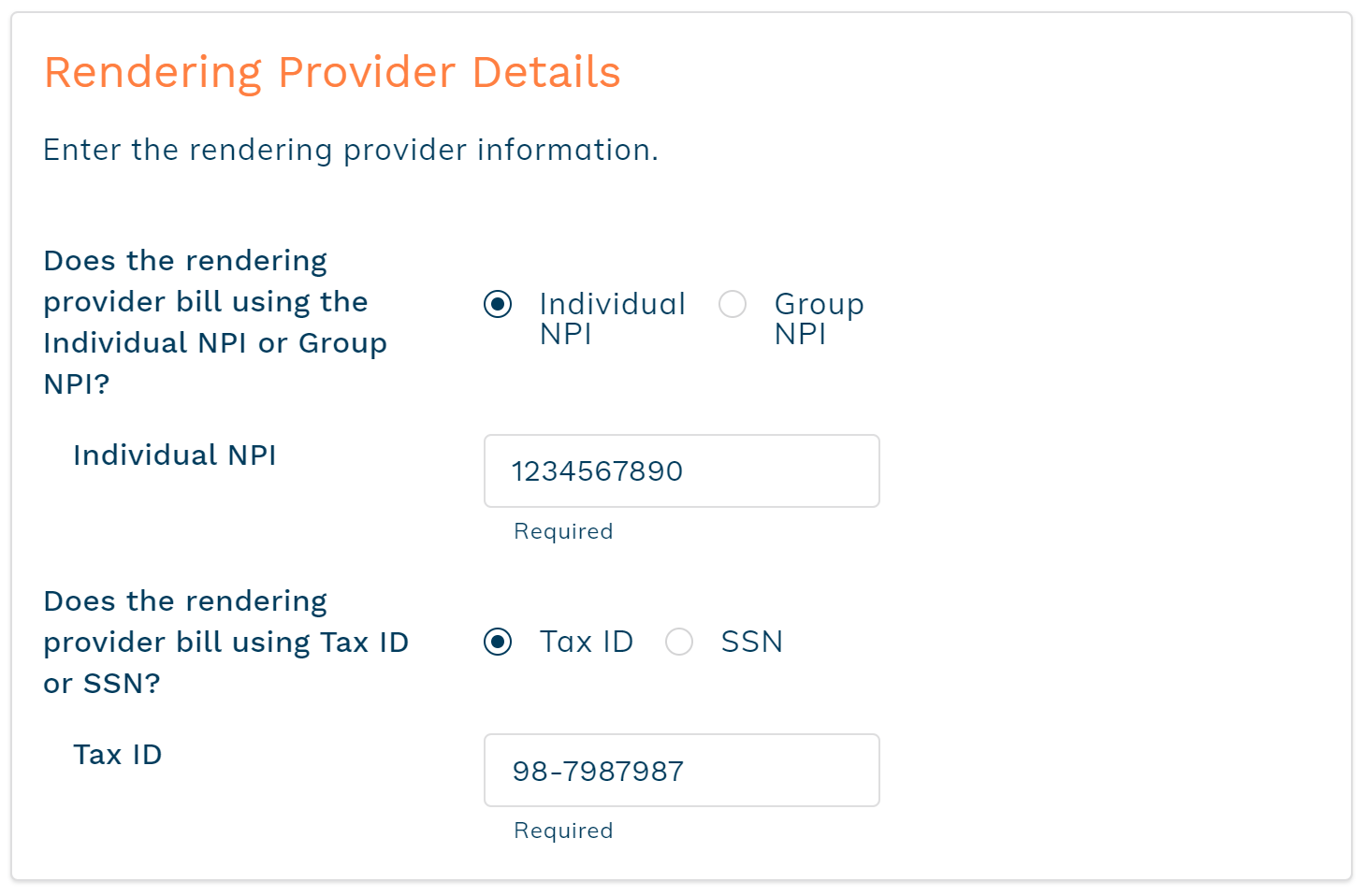 Provider Details