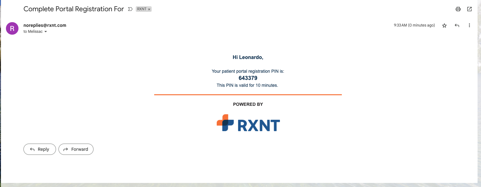 Patient Portal Registration RXNT Help Center