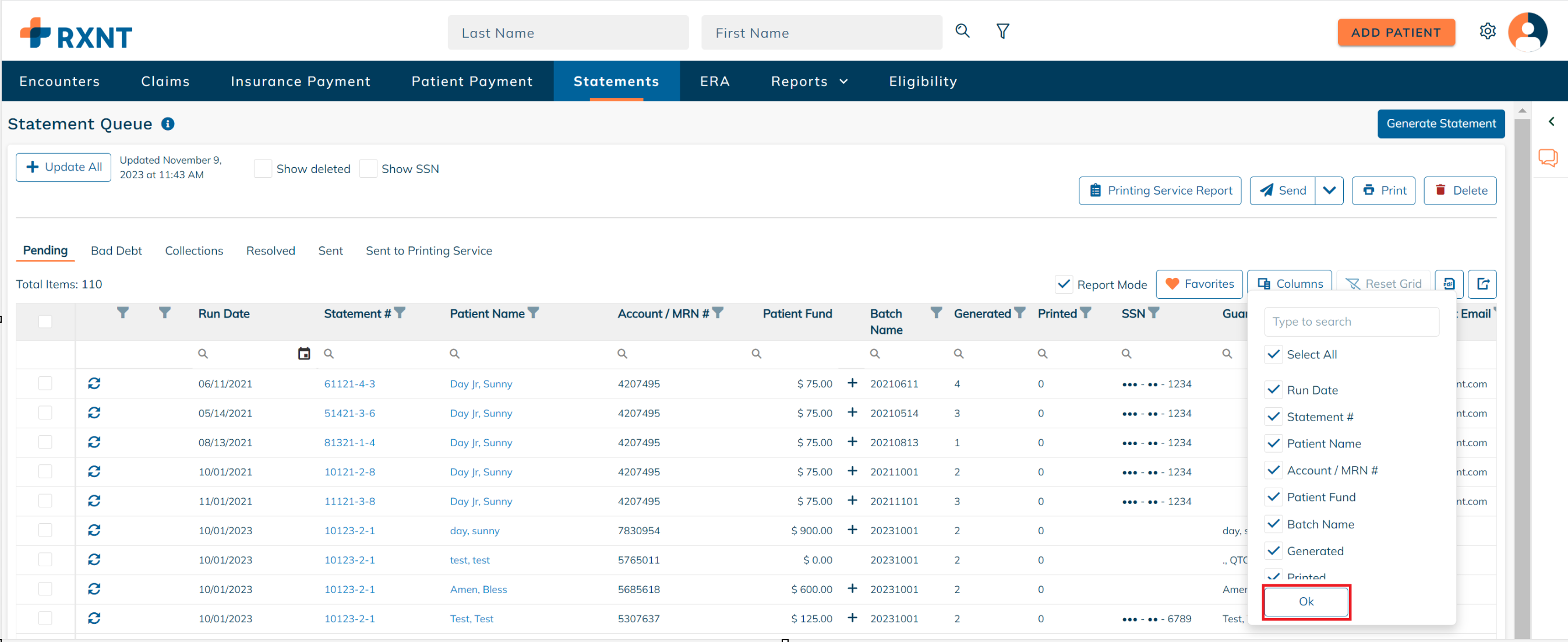 The Billing Statements Queue – RXNT Help Center