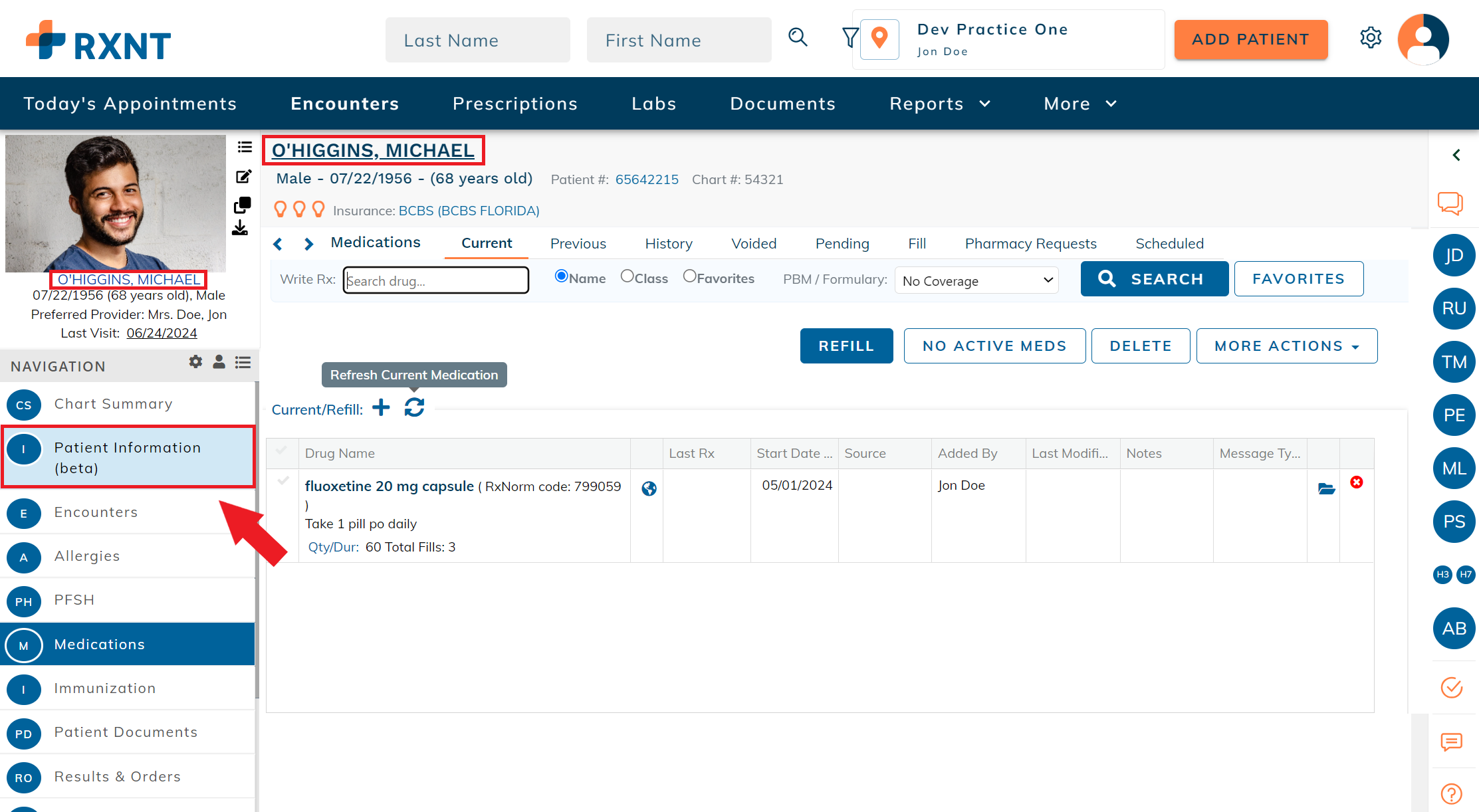 name hyperlink, patient info tab outlined on meds tab.png