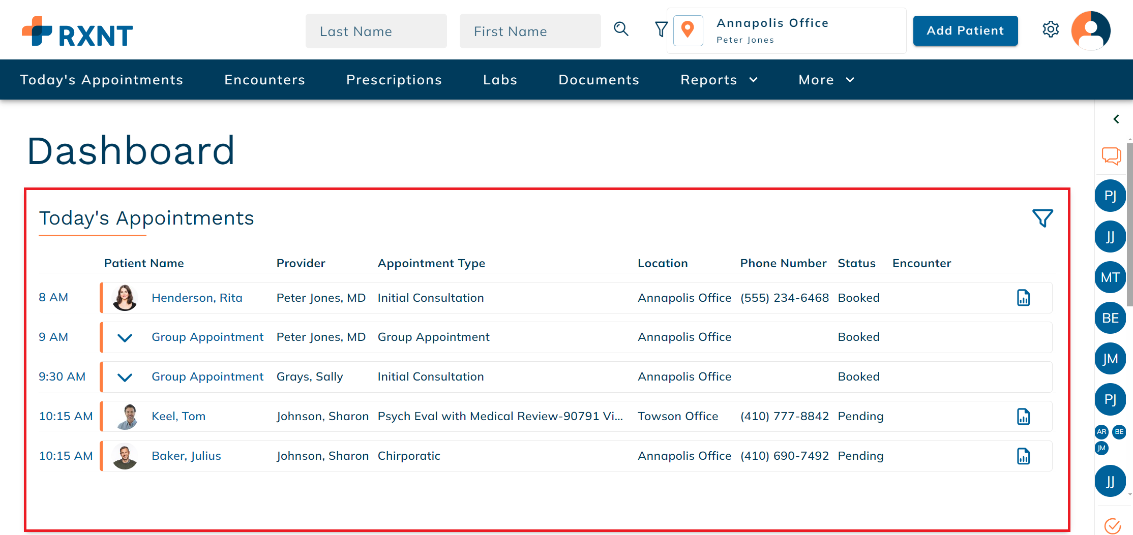 EHR Dashboard – RXNT Help Center