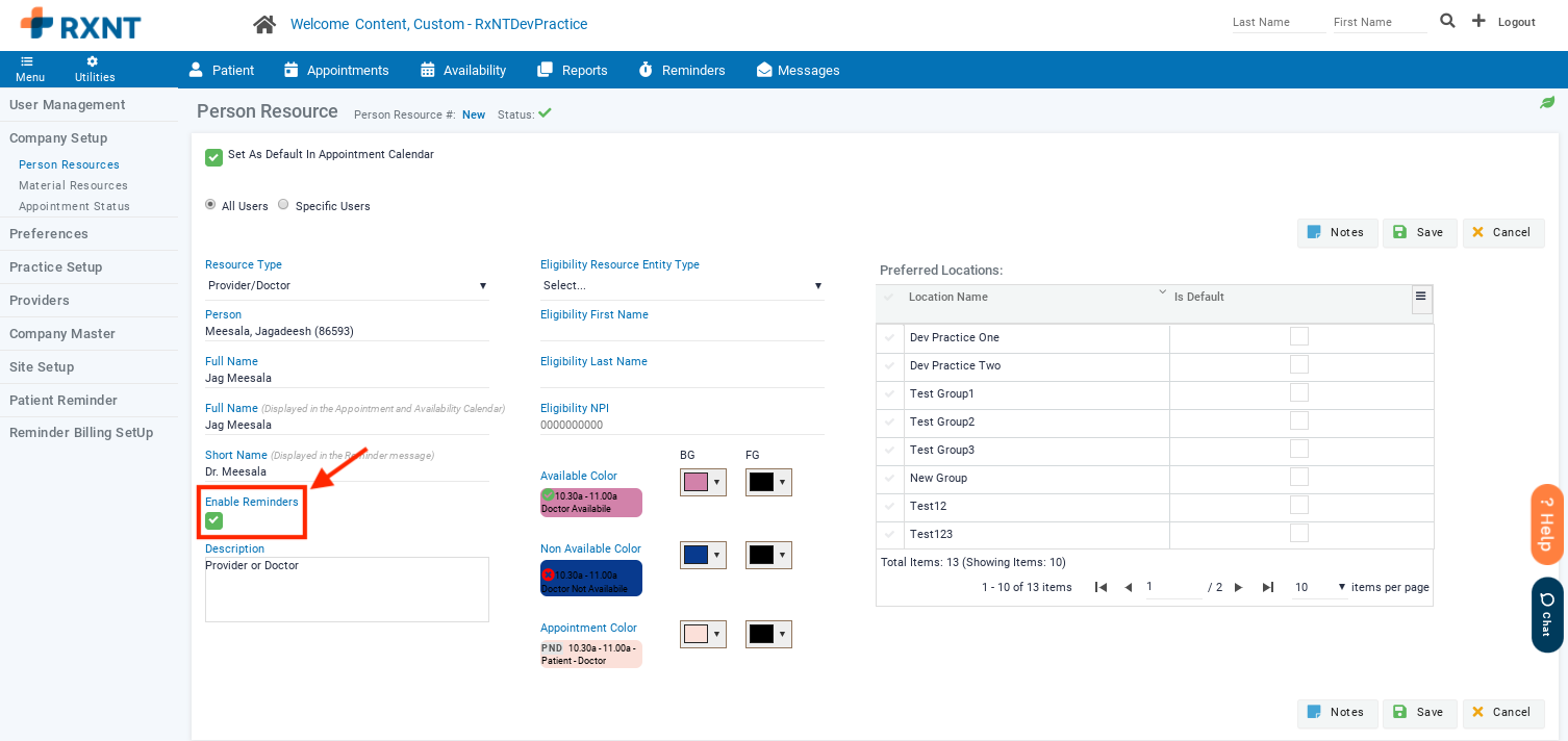 Manage Scheduler Resources – RXNT Client Resolution Center