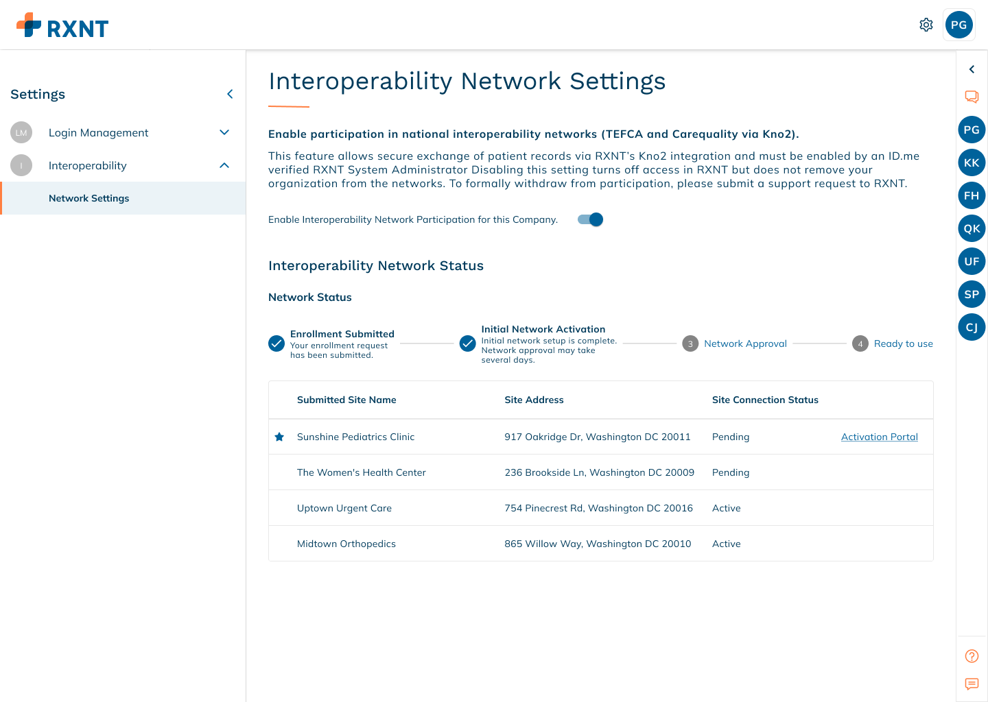 Interoperability Settings_ Submission Screen (Incomplete Network Status).png