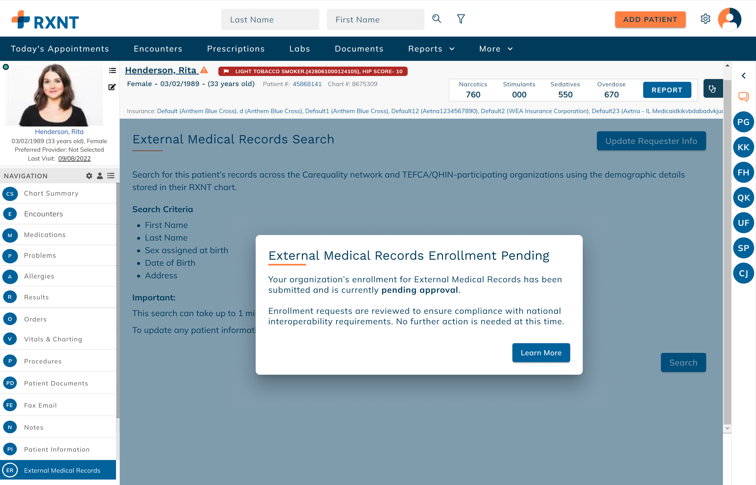EHR — QHIN (External Medical Records Pending Approval).png