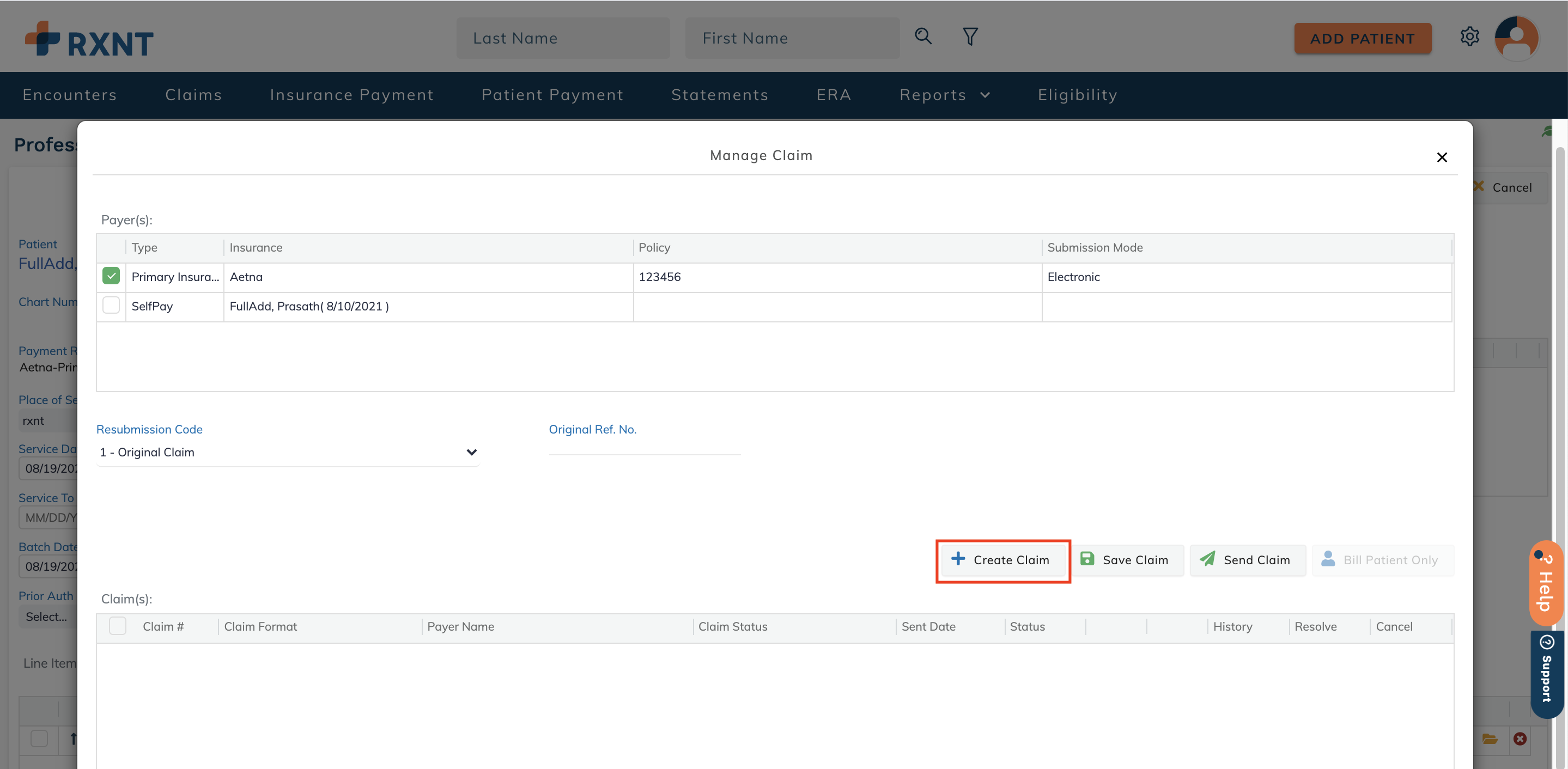 Edit & Resubmit Claim Information RXNT Help Center